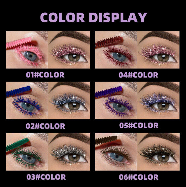 2 in 1 Dual End Mascara with Colored Shimmer and Matte Finish, Waterproof & Smudge Proof