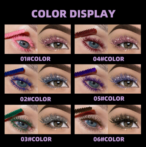 2 in 1 Dual End Mascara with Colored Shimmer and Matte Finish, Waterproof & Smudge Proof