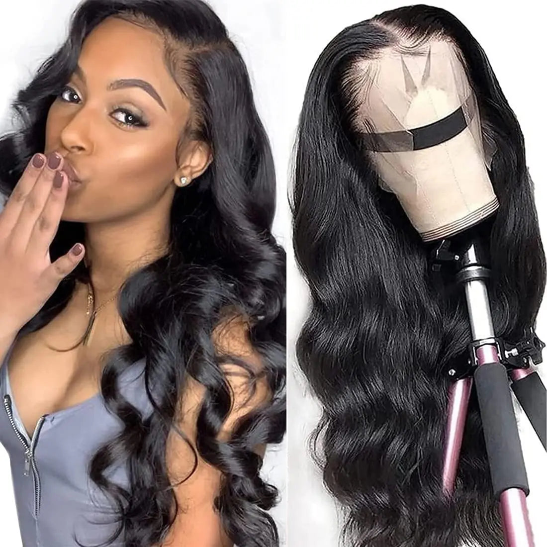 Wholesale Inventory Brazilian Hair Body Wave HD Lace Front Wig,Virgin Cuticle Aligned Full Lace Human Hair Wig for Black Women