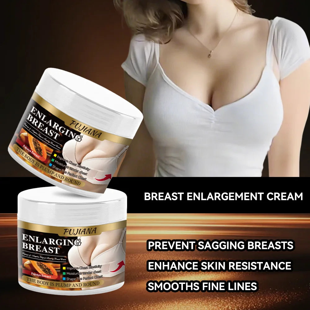 Wholesale OEM PUJIANA NaturalPapaya Multi-Functional Bust Care Breast Care Cream Firming Lifting Cream for Women Daily Body Care