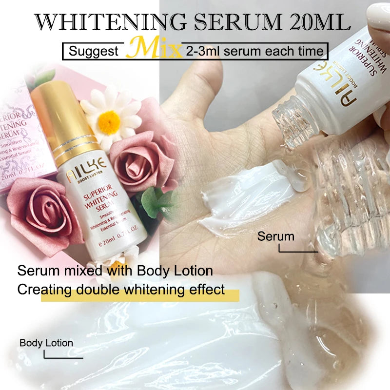 AILKE Whitening Skin Care Set For All Skin Types, Contain Glutathione, Vitamin C, Smooth Skin, Reduce Melanin And Pigmentation
