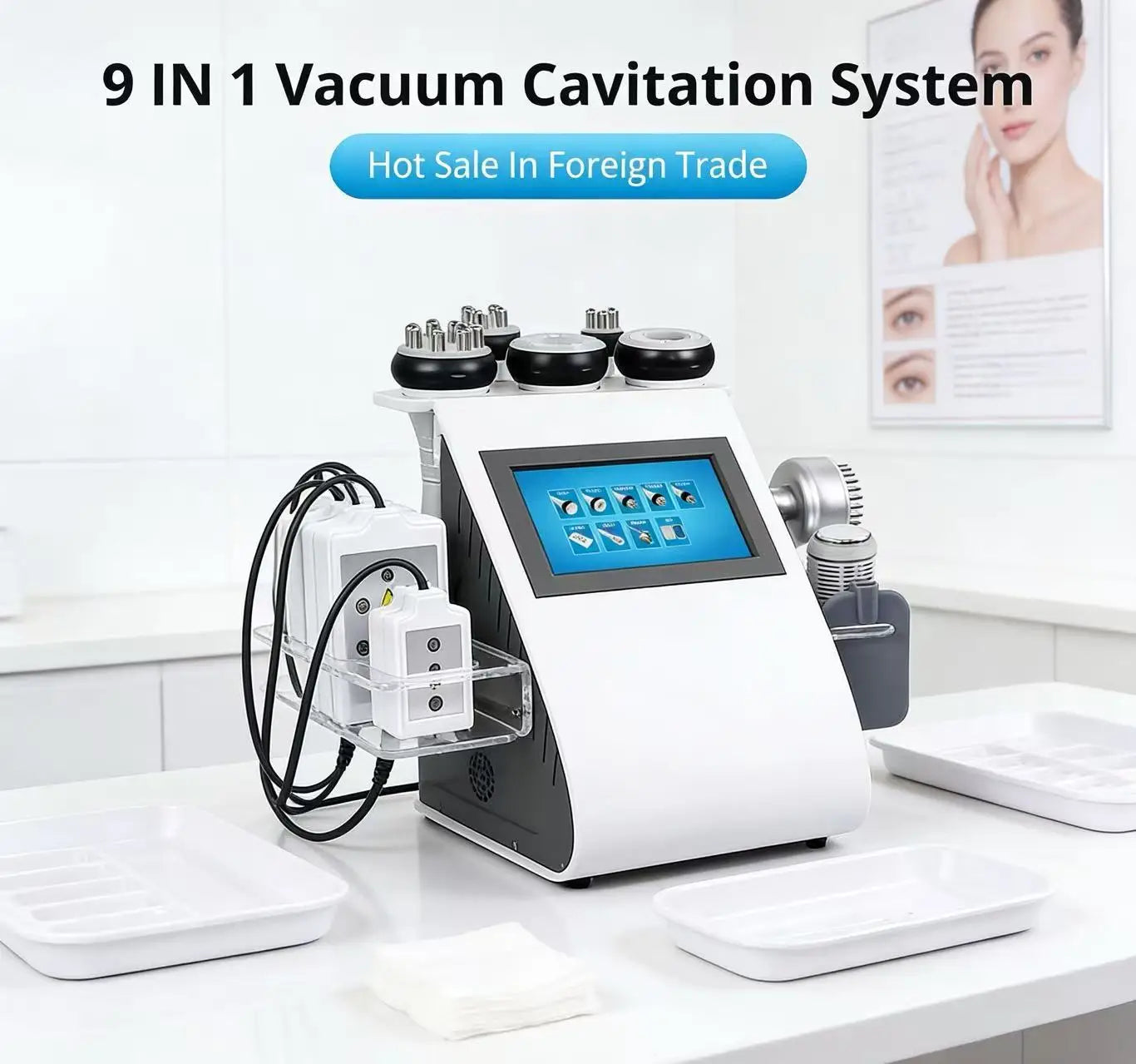Beauty Salon Specific Body Fat Remover 9-in-1 Fat Removal Massage Beauty Device for Massage Detoxification and Skin Tightening