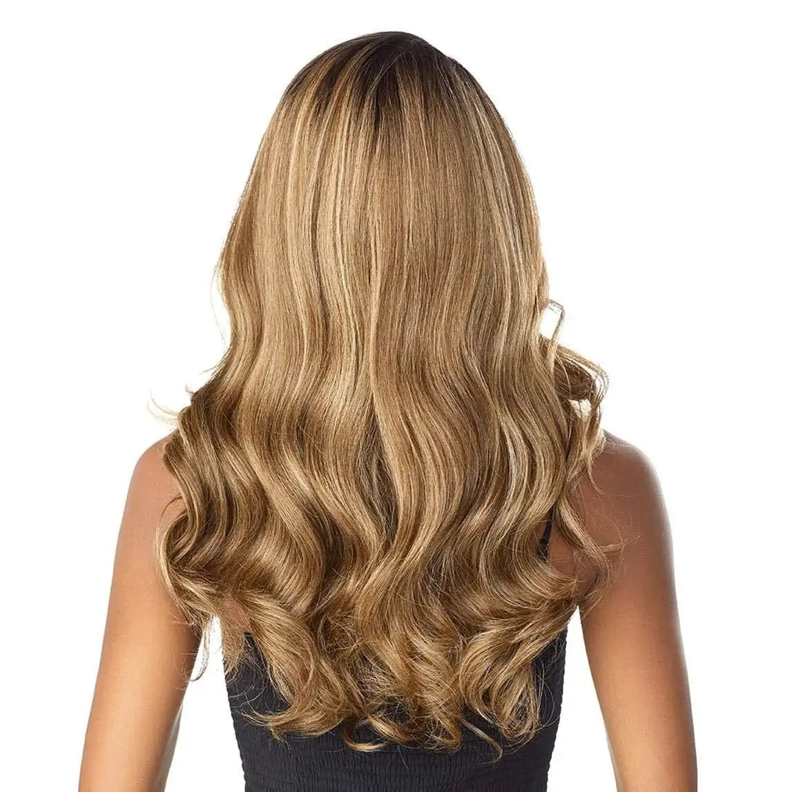 Europe and the United States Female Brown Fashion Chemical Fiber Head Set Wavy Long Curly Hair Synthetic Human Hair