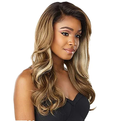 Europe and the United States Female Brown Fashion Chemical Fiber Head Set Wavy Long Curly Hair Synthetic Human Hair
