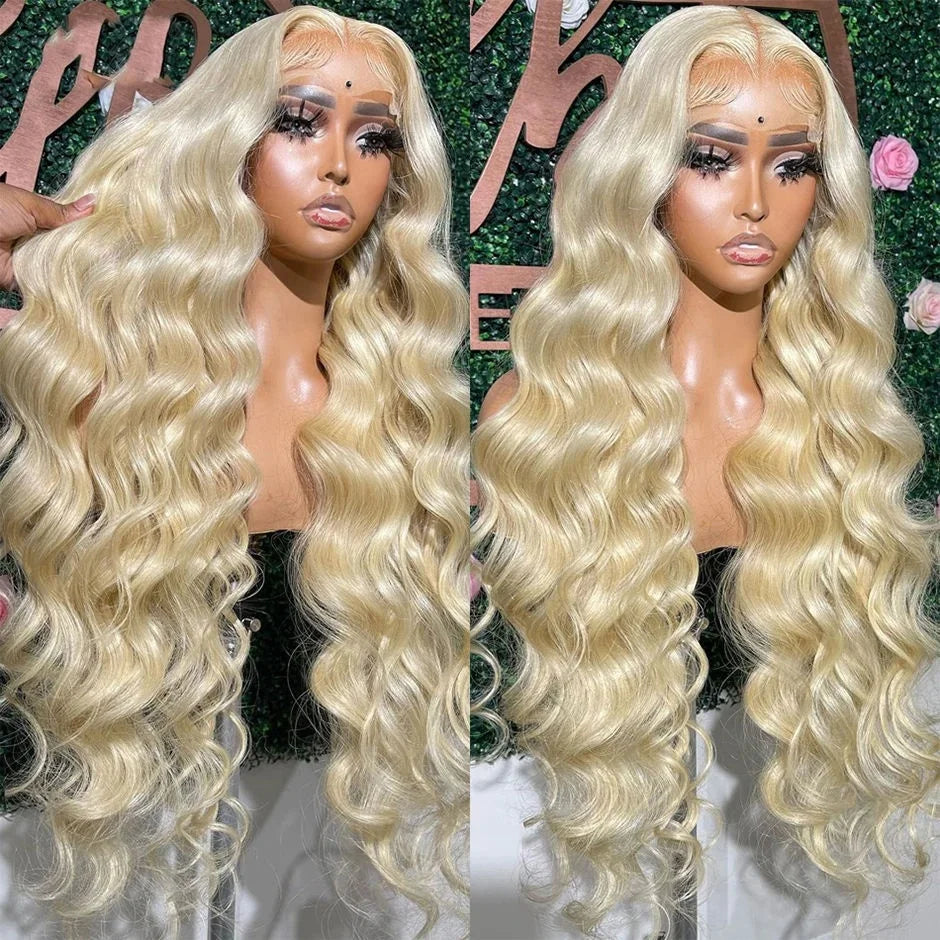 Wholesale Blonde Color Glueless Human Hair Full 13x6 HD Lace Frontal Wig 250% Density Body Wave Lace Front Wig for Black Women