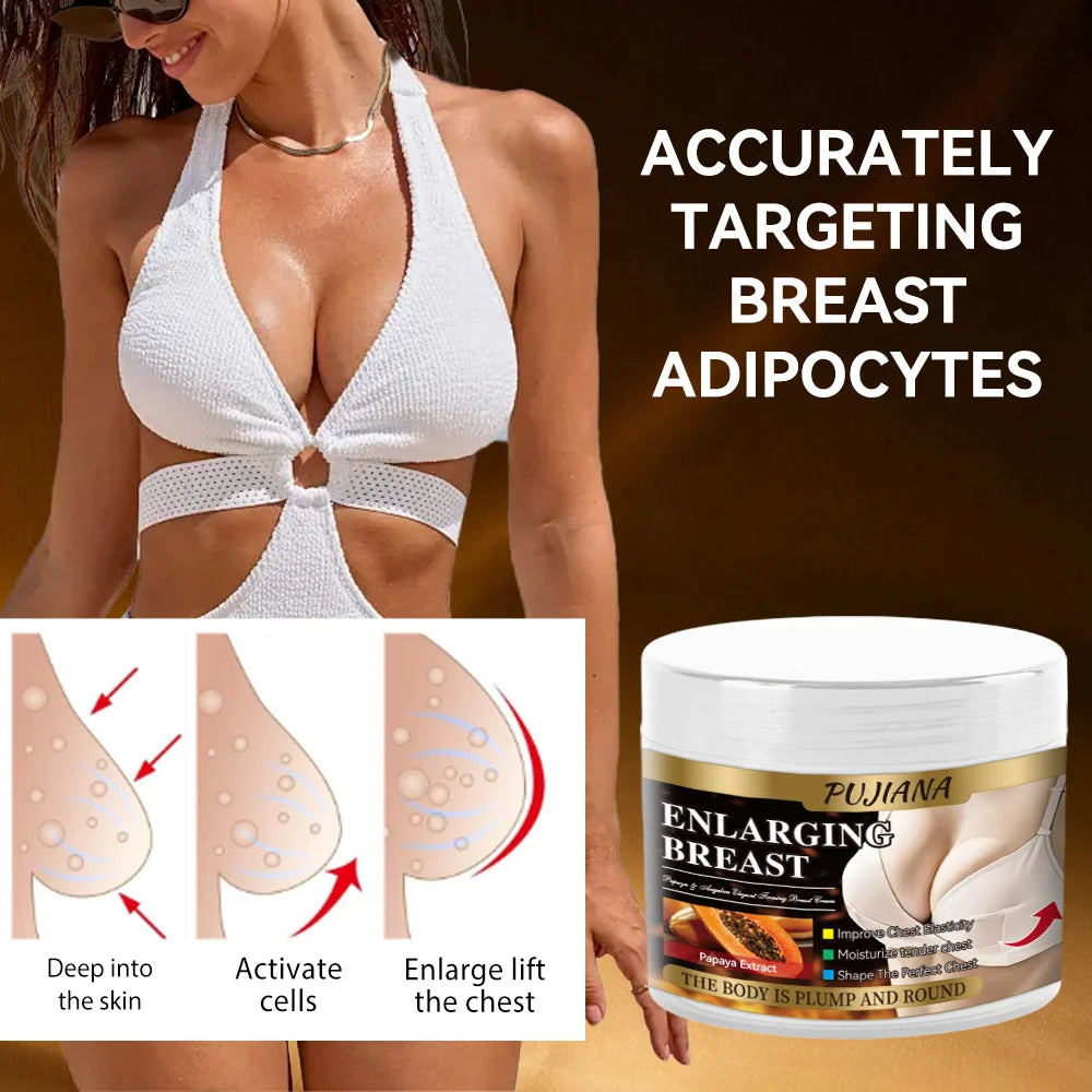 Wholesale OEM PUJIANA NaturalPapaya Multi-Functional Bust Care Breast Care Cream Firming Lifting Cream for Women Daily Body Care