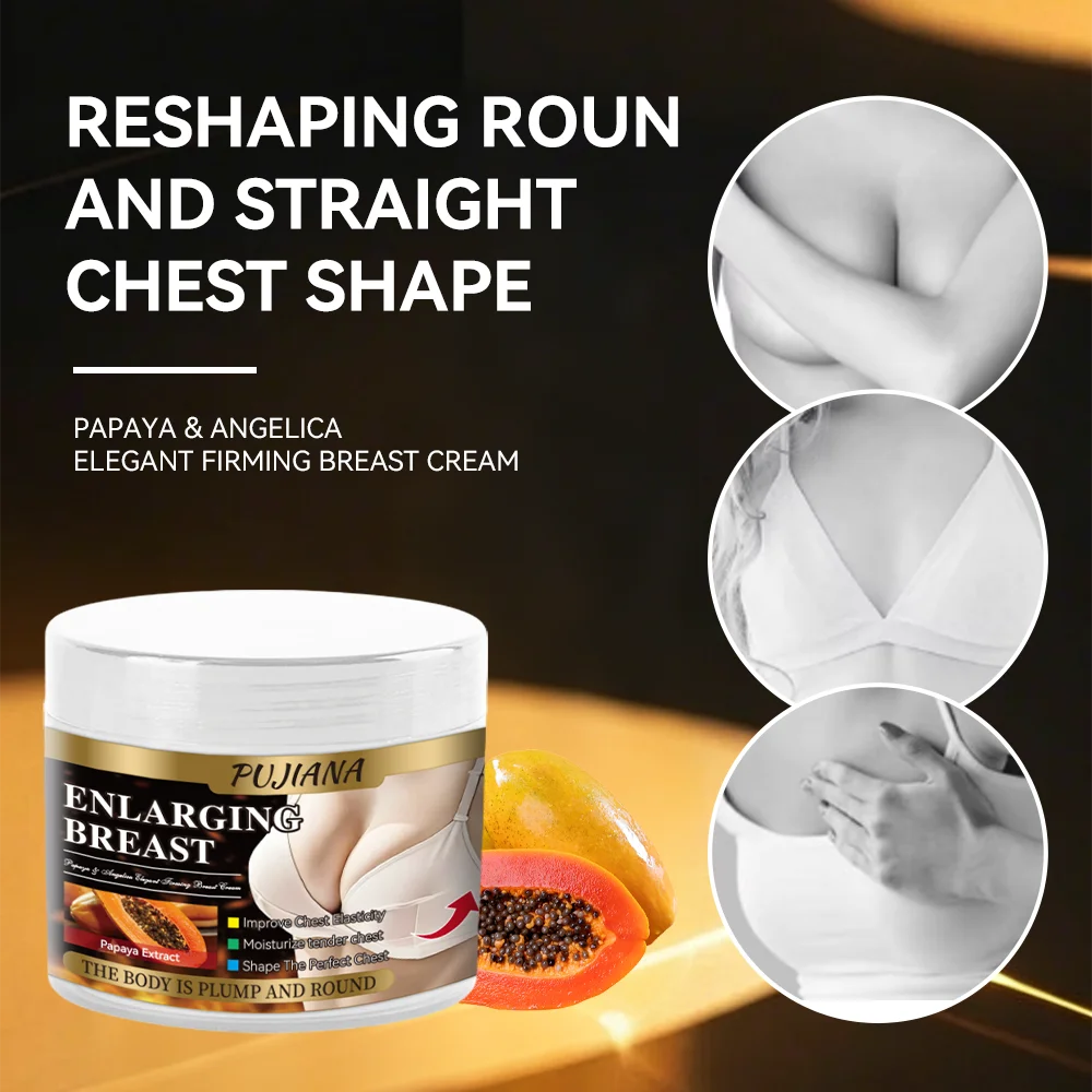 Wholesale OEM PUJIANA NaturalPapaya Multi-Functional Bust Care Breast Care Cream Firming Lifting Cream for Women Daily Body Care