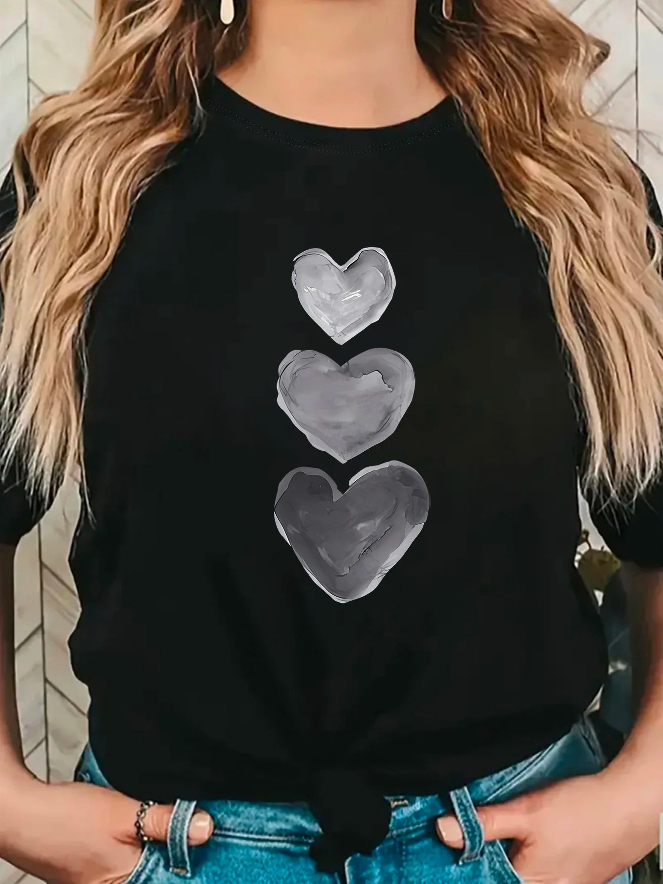 Women's High Quality 100% Cotton Woven Casual T-Shirt Breathable Anti-Wrinkle Quick Dry Hip Hop New Fashion Regular Short Sleeve