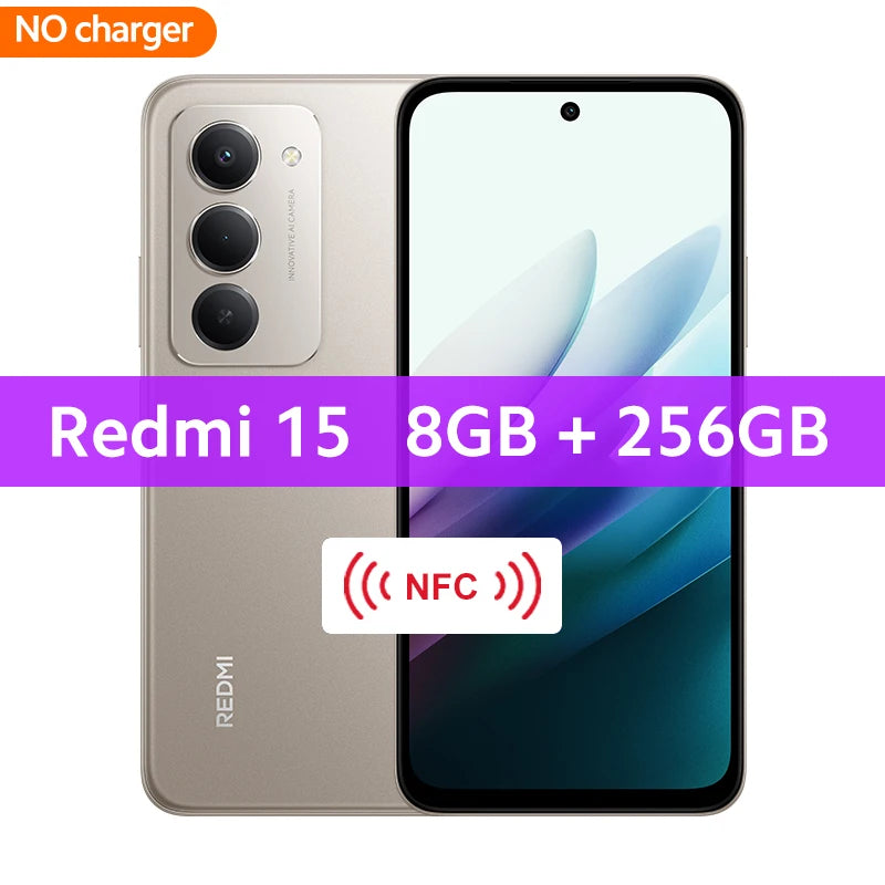 【Brand+】Redmi 15 Global Version Smartphone 6.9" 50MP 7000mAh battery 33W fast charging IP64 Snapdragon® 685 Mobile Platform
