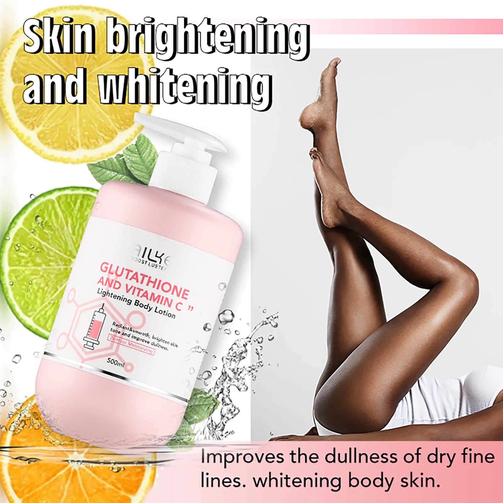 AILKE Whitening Skin Care Set For All Skin Types, Contain Glutathione, Vitamin C, Smooth Skin, Reduce Melanin And Pigmentation