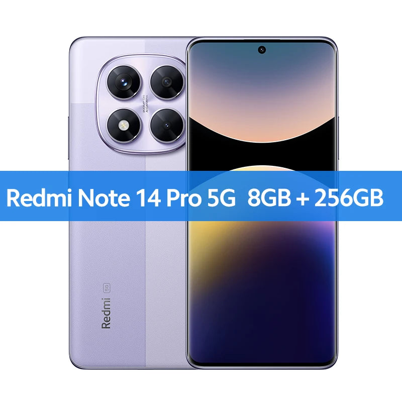 Global Version Xiaomi Redmi Note 14 Pro 5G Smartphone MediaTek Dimensity 7300-Ultra 200MP AI camera NFC 6.67"AMOLED display IP68