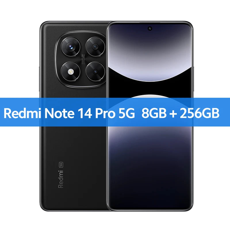 Global Version Xiaomi Redmi Note 14 Pro 5G Smartphone MediaTek Dimensity 7300-Ultra 200MP AI camera NFC 6.67"AMOLED display IP68