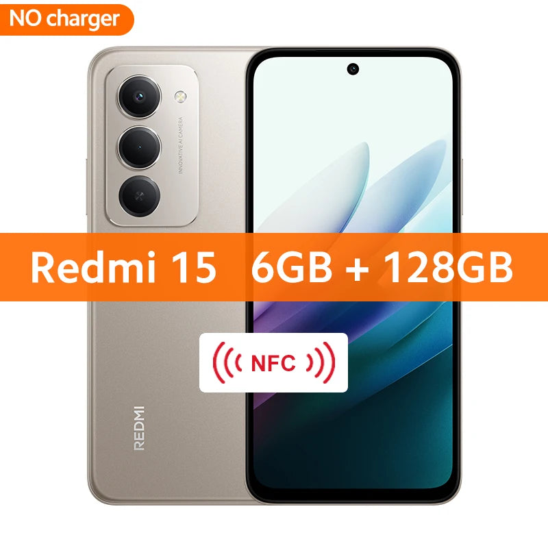 【Brand+】Redmi 15 Global Version Smartphone 6.9" 50MP 7000mAh battery 33W fast charging IP64 Snapdragon® 685 Mobile Platform