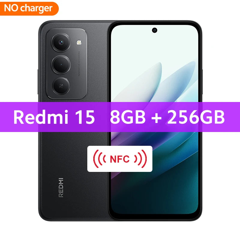 【Brand+】Redmi 15 Global Version Smartphone 6.9" 50MP 7000mAh battery 33W fast charging IP64 Snapdragon® 685 Mobile Platform