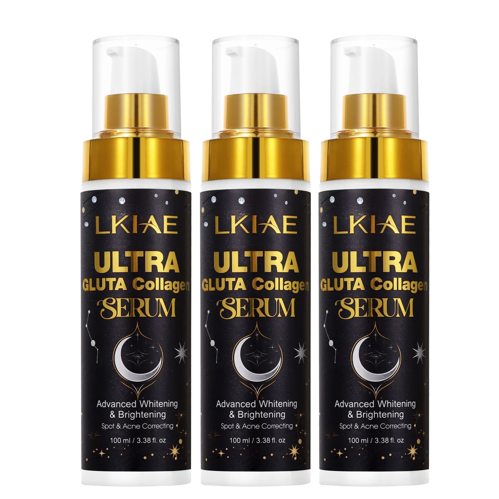 LKIAE Ultra Glutathione and Collagen Whitening Skin Care Set, Moisturizing, Reduce Dark Spots, Melanin, Hyperpigmentation