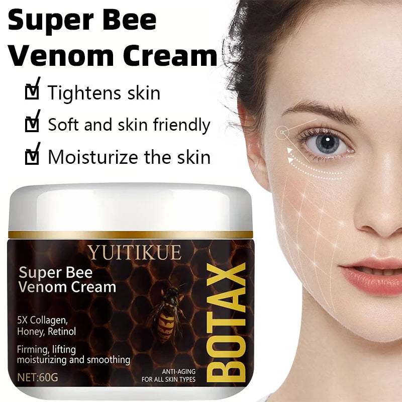 YUITIKUE BOTAX Bee Venom Anti-Aging Cream, 5X Collagen Honey Retinol, Firming Lifting 60g