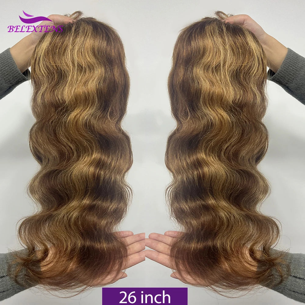 Perruque Body Wave Ombré – Honey Blonde P4/27, 13x4