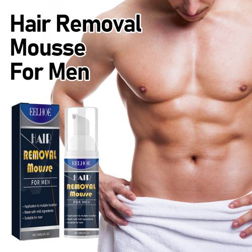EELHOE Mousse Hair Removal For Men, Body Hair Chest Thighs Underarms Gentle Non-Irritating Clean Hair Removal Mousse